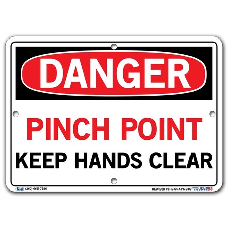 Vestil Polystyrene Sign, 7-1/2" Height, 10-1/2" Width, Polystyrene, Rectangle, English SI-D-64-A-PS-040
